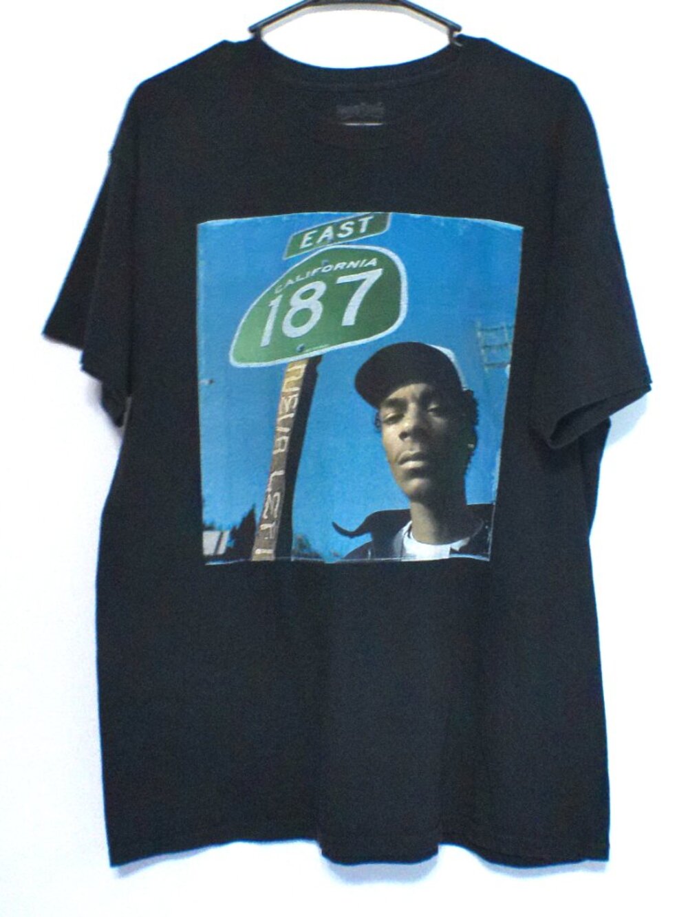 Snoop Dogg Graphic T-Shirt Mens L Black Route 187 California Rap Hip Hop Tee